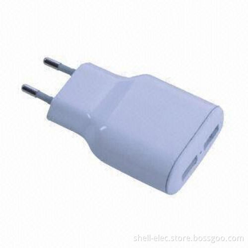 Dual USB Travel Charger for Mobile Phones, Digital Cameras and PDA, with 5V Output Voltage
